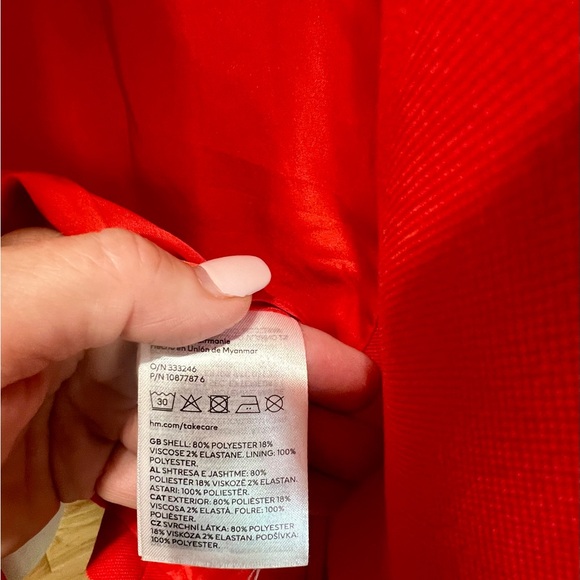 H & M Double Breasted Blazer Size S Oversized - Picture 4 of 5